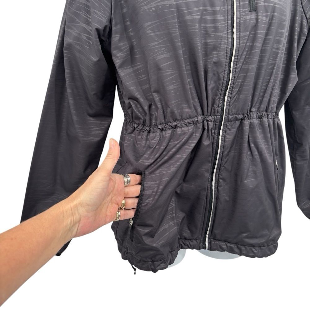 Lucy Windbreaker Athletic Full Zipper Cinch Waist Sportswear Jacket Large - Picture 6 of 12
